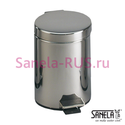 Нержавеющее мусорное ведро с педалью SLZN 15X арт: 75156 Sanela Чехия (фото, схема)