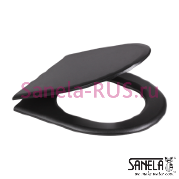 Чёрное пластмассовое сиденье для унитаза SLZN 31C Чёрное пластмассовое сиденье для унитаза SLZN 31C
