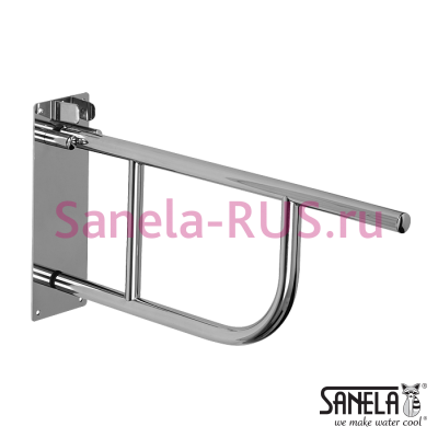Нержавеющий откидной поручень 830мм SLZM 01DX арт: 49015 Sanela Чехия (фото, схема)