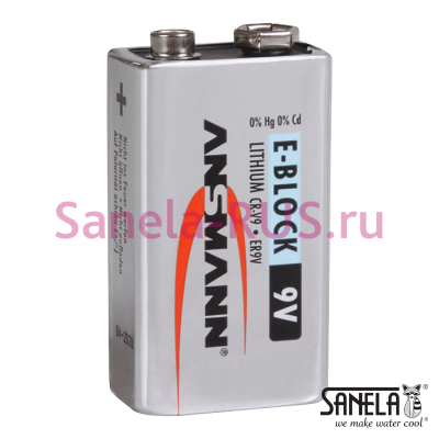 Литиевая крона 9В/1200 мА/час SLA 09 арт: 06090 Sanela Чехия (фото, схема)