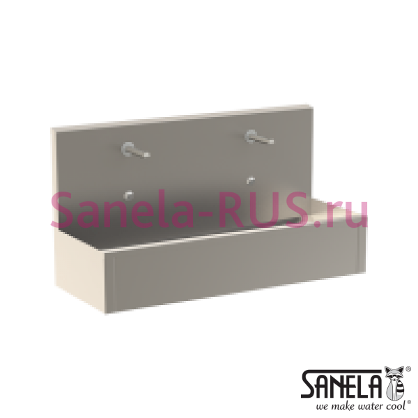 Нержавеющая раковина коллективная 1250мм SLUN 80E